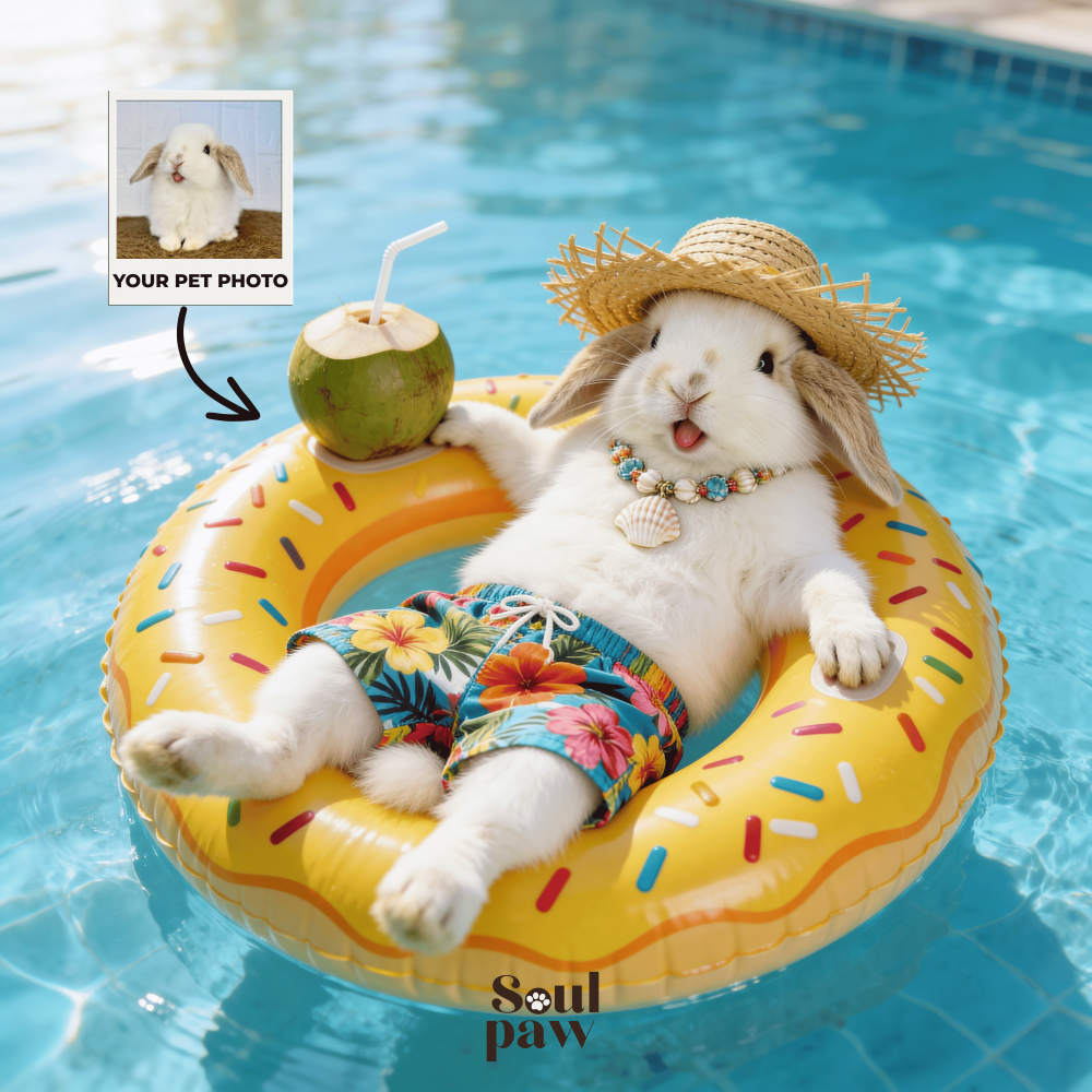 Custom Pet Poster Golden Wave Summer Portrait – Personalized High-Resolution Matte Print for Wall Art, Home Decor, or Unique Gifts for Pet Lovers (Frame Not Included)